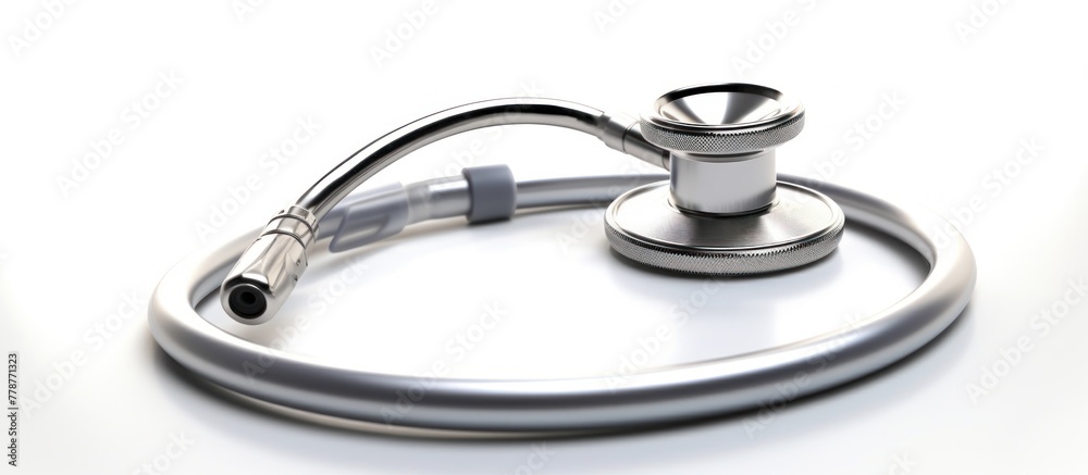 Stethoscope on white background.AI generated image Stethoscope on white background.AI generated image