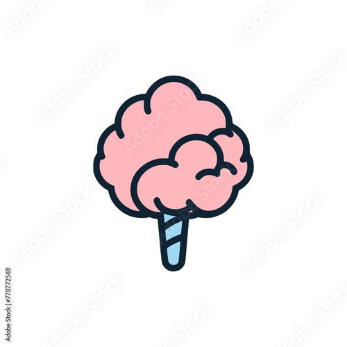 sweet cotton candy logo vector illustration template design