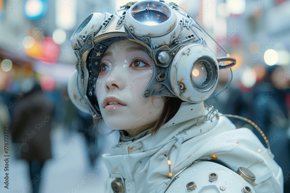Fototapeta premium Futuristic Gaze in the City