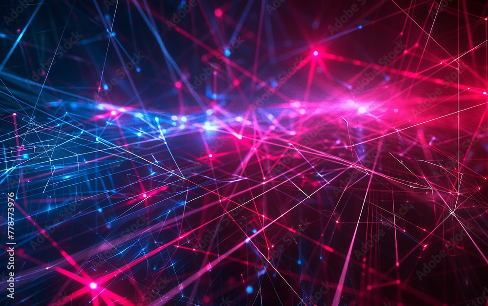 Dynamic Neon Light Network Visualization Dynamic Neon Light Network Visualization