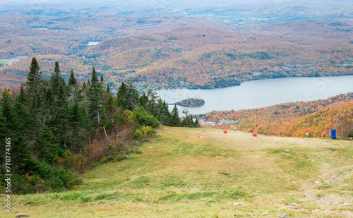 View from Mont Tremblant summit. Quebec. Canada.
