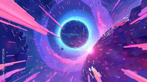  universe cartoon animation, cosmic, futuristic and supernatural inspired background using colors