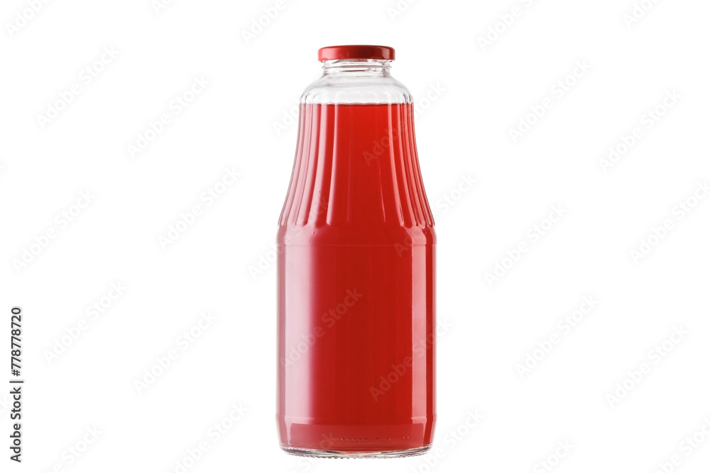 Bottle of cranberry juice isolated on white background. Bottle of cranberry juice isolated on white background.