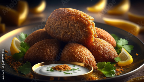 Lebanese Kibbeh Fried Kibbe Balls photo