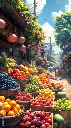 Vibrant Fruit Market