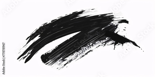a black brushstroke vector illustration on a white background photo