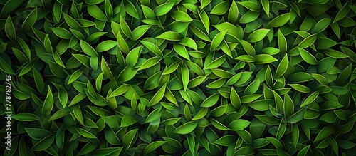 A closeup image featuring a cluster of lush green leaves set against a dark backdrop, showcasing the beauty of plant life in nature photo