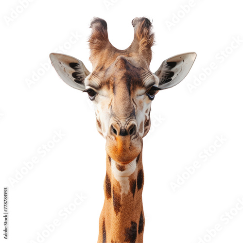 Giraffe staring at the camera
