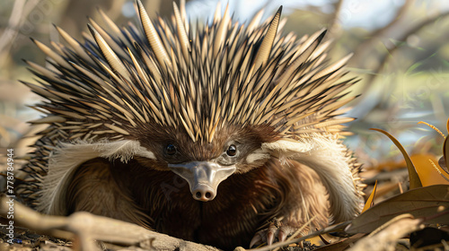 A large, spiky animal with a long beak and a small nose © Wonderful Studio