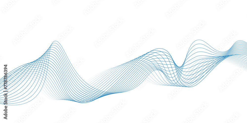 colorful wave lines. abstract blue wave background. abstract white background with blue wave line. blending line background. colorful wave lines.