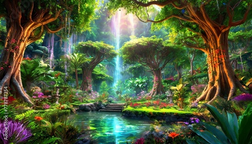 Garden of Eden or Garden of God  the Terrestrial Paradise. Genesis