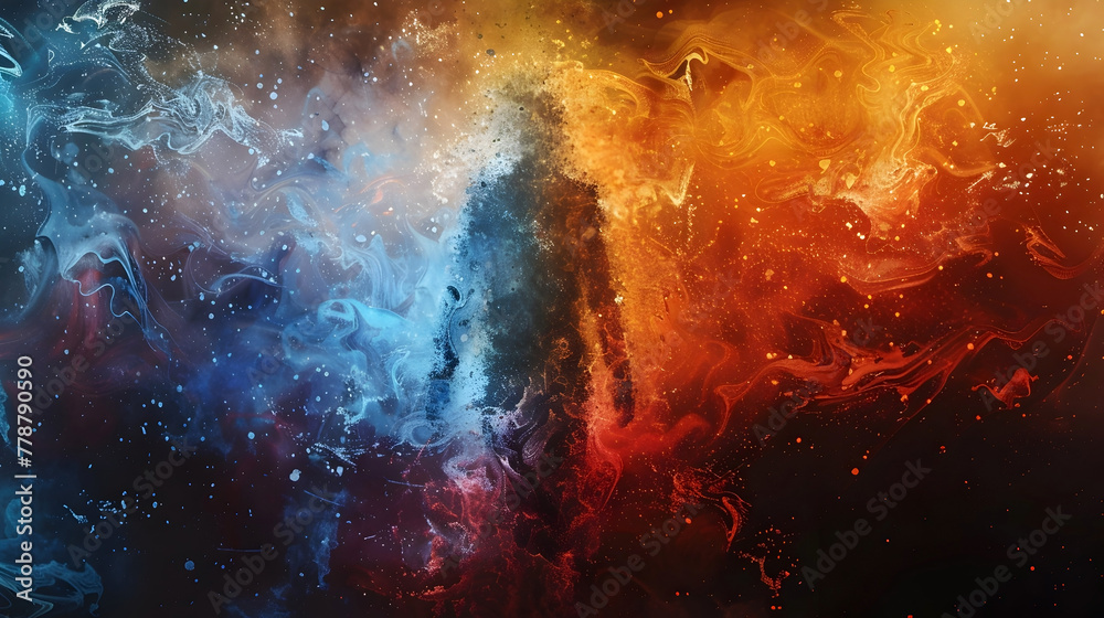 Fototapeta premium Spectral Apparitions Dancing Across Vibrant Cosmic Landscapes in Hyper Digital