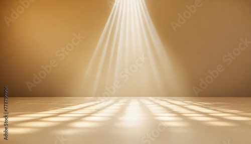 studio room stage background with crystal light refraction disco ball light effects front view copy space light overlay effect for product mockups presentation © Leila