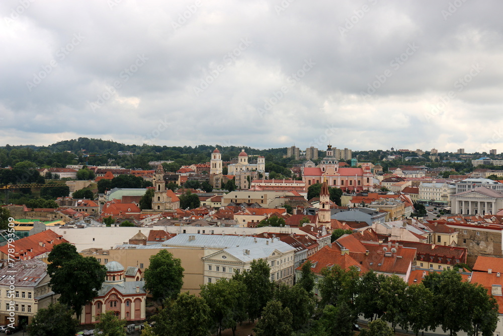 02 07 2023 Vilnius Lithuania. Vilnius is the capital and largest city of Lithuania. It is located in the southeast of Lithuania on the Vilnius River.