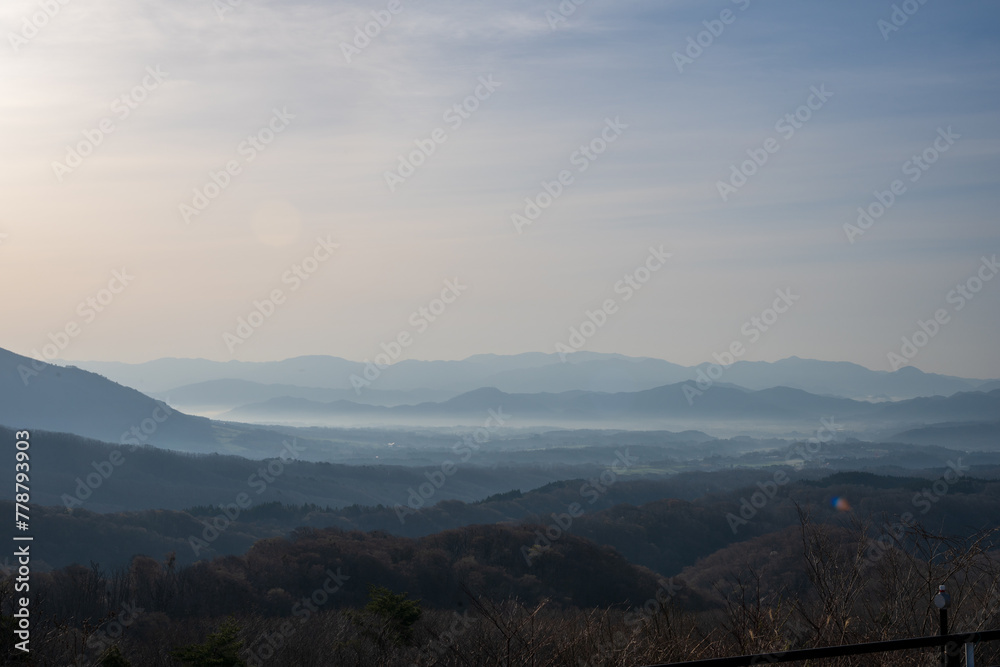 日本の鳥取県の大山のとても美しい風景
