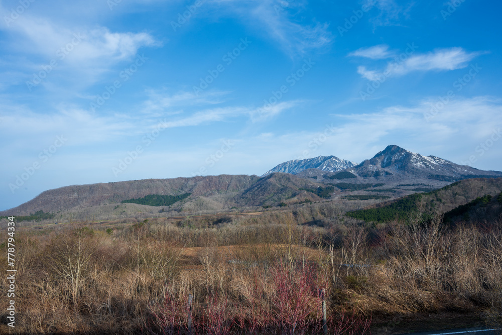 日本の鳥取県の大山のとても美しい風景 日本の鳥取県の大山のとても美しい風景