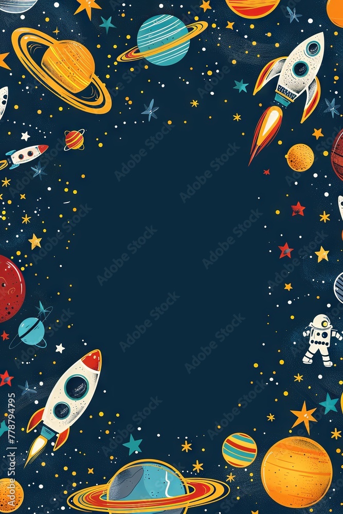 Space concept card design Space concept card design