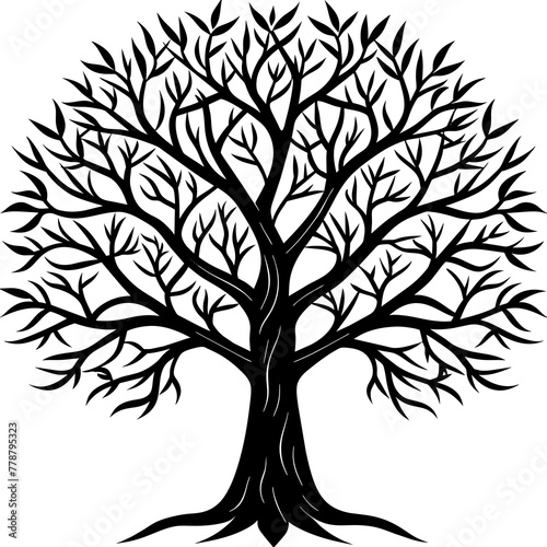 Olive tree silhouette vector illustration,icon,tree elegant characters,Holiday t shirt,Hand drawn trendy Vector illustration,christmas tree on black background