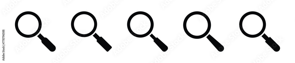 Search tool icons. Magnifying glass, search, web icon set - Vector Search tool icons. Magnifying glass, search, web icon set - Vector
