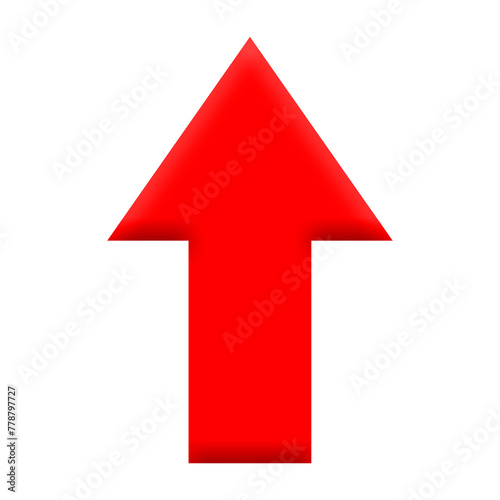 red arrow isolated on white