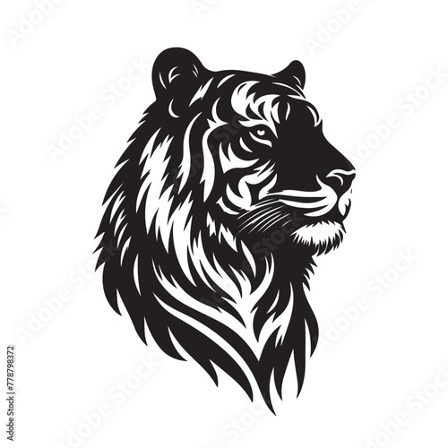 Transparent Tiger Clipart - Black Tiger Vector