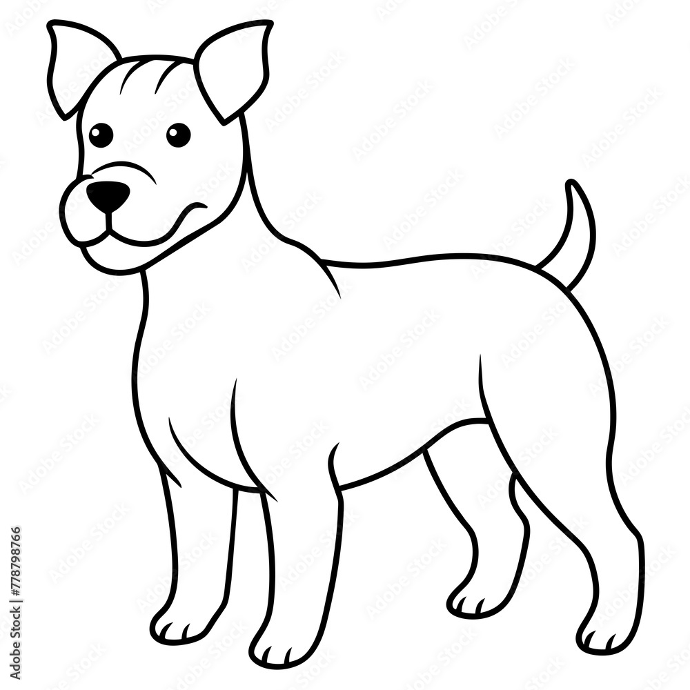 Dog vector illustration with line art.
Dog vector illustration with line art.