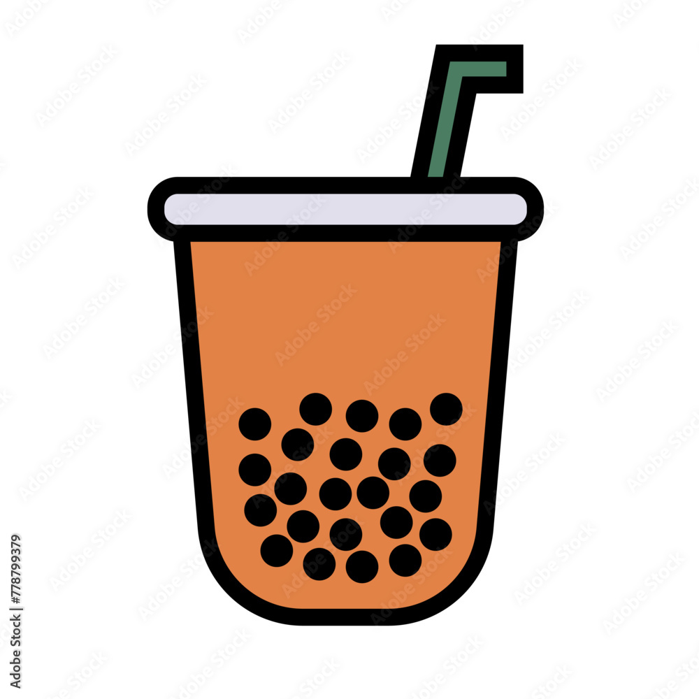 Pearl milk tea icon. Bubble tea icon. Boba tea icon. Vector. Pearl milk tea icon. Bubble tea icon. Boba tea icon. Vector.