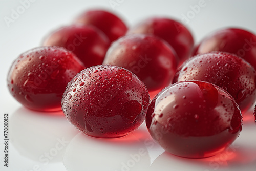 jelly sweets placed on an isolated white background