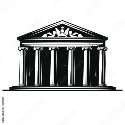 Ancient Colosseum, Ancient temple, Ancient columns vector illustration  © Dmytro