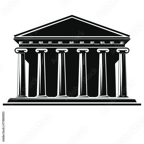 Ancient Colosseum, Ancient temple, Ancient columns vector illustration  © Dmytro