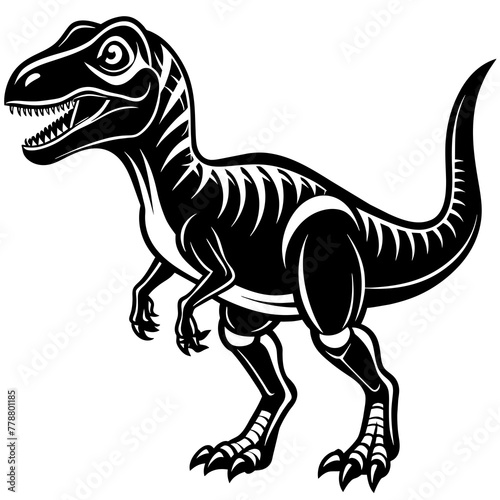 dinosaur illustration  black dinosaur silhouette vector illustration icon svg monster characters Holiday t shirt Hand drawn trendy Vector illustration dinosaur on black background