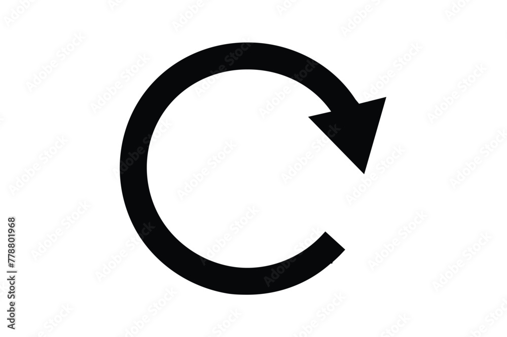 Redo icon isolated on white background Redo icon isolated on white background