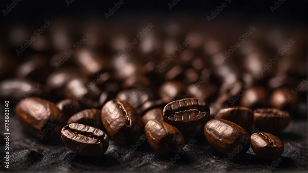 Fototapeta premium coffee beans background, ai generated