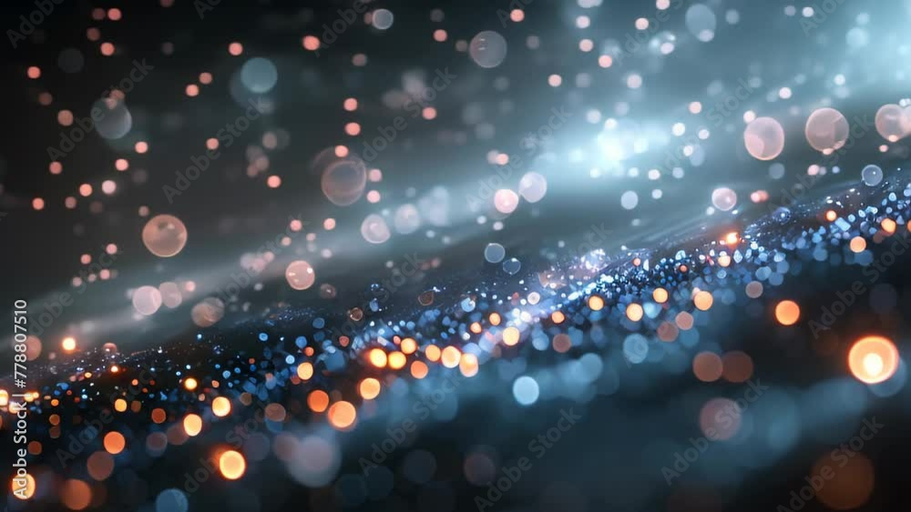 dark gray ultra bokeh lights as digital background, 4k virtual video animation background overlay