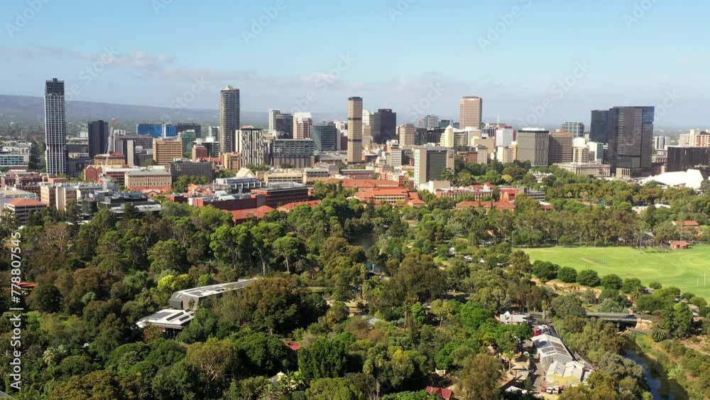 Vidéo Stock Green nature park in Adelaide city of South Australia ...