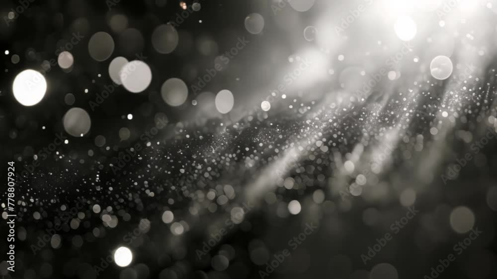 dark gray ultra bokeh lights as digital background, 4k virtual video animation background overlay