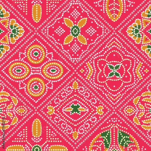 Traditional seamless bandhani patoda pattern Digital design