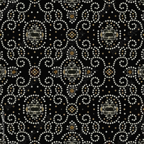 Traditional seamless bandhani patoda pattern Digital design photo