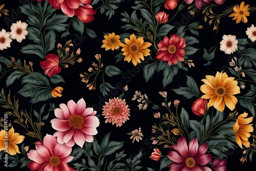 seamless floral background © Saqib786