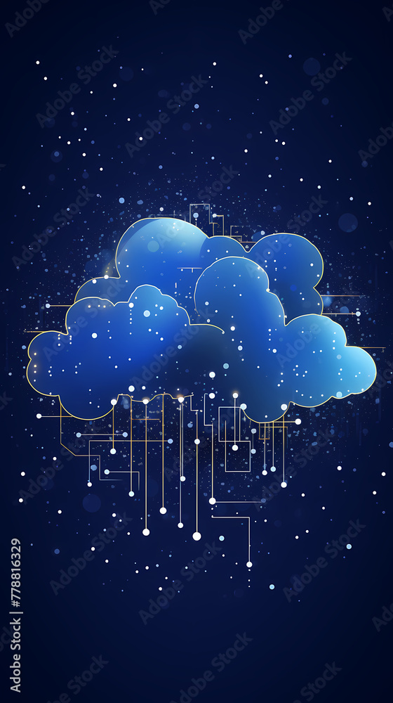 Cloud computing concept illustration 3D rendering Cloud computing concept illustration 3D rendering