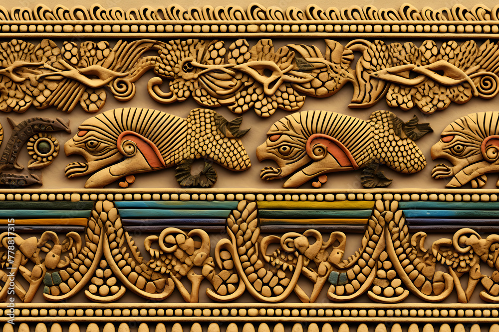 Egypt wall art wallpaper, egypt wallpaper pattern - obrazy, fototapety, plakaty 