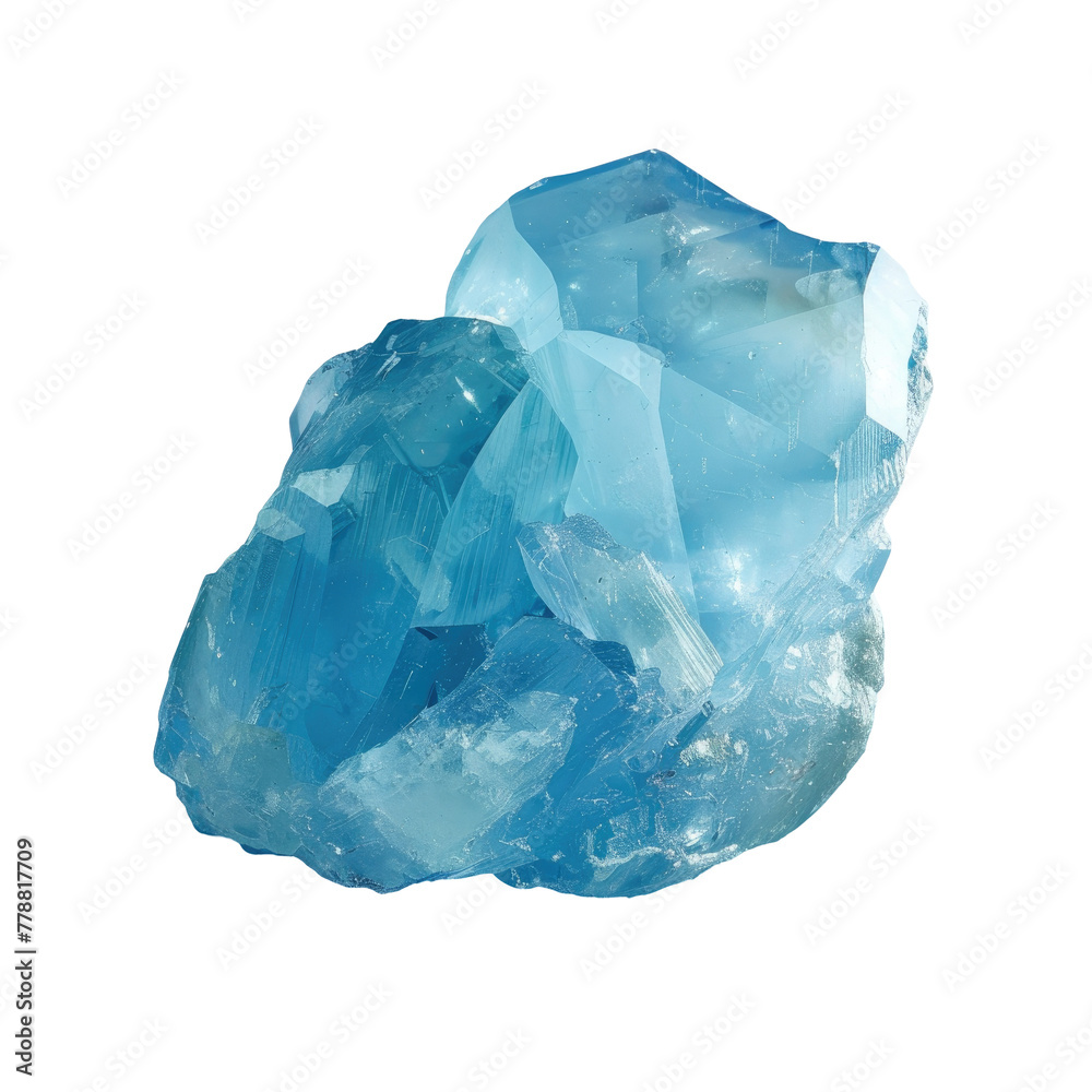 A blue crystal on a Transparent Background