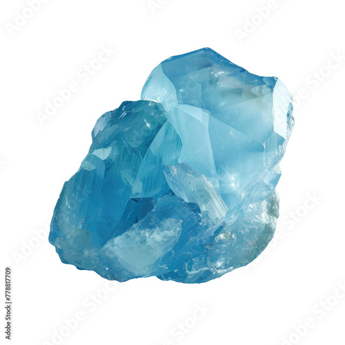 A blue crystal on a Transparent Background