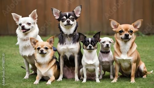 A-Chihuahua-Posing-With-A-Group-Of-Larger-Dogs- © Susi