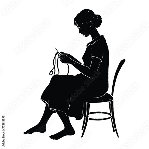 Knitting Silhouette