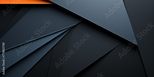 Black abstract color paper geometry composition background with blank copy space for design geometric pattern