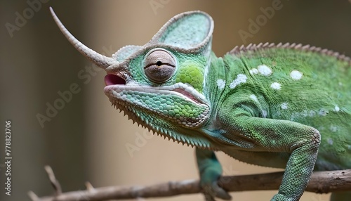 A-Chameleon-With-Its-Tongue-Coiled-Up-Waiting-For- 2