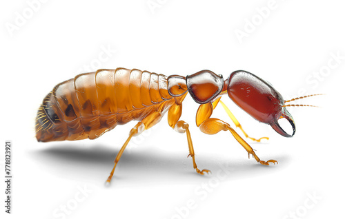 Side view of a termite on isolated background
