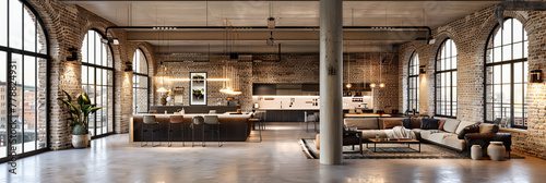 Elegant Dining Space in Modern Restaurant  Stylish Decor and Furniture  Luxurious Interior Design