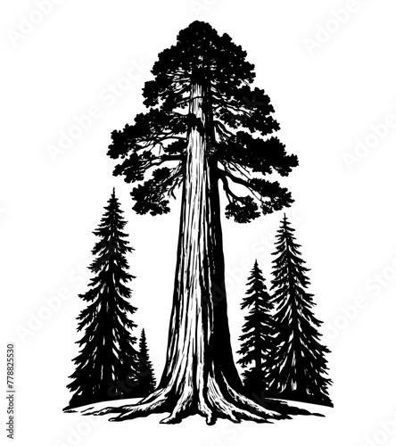 general sherman tree silhouette photo